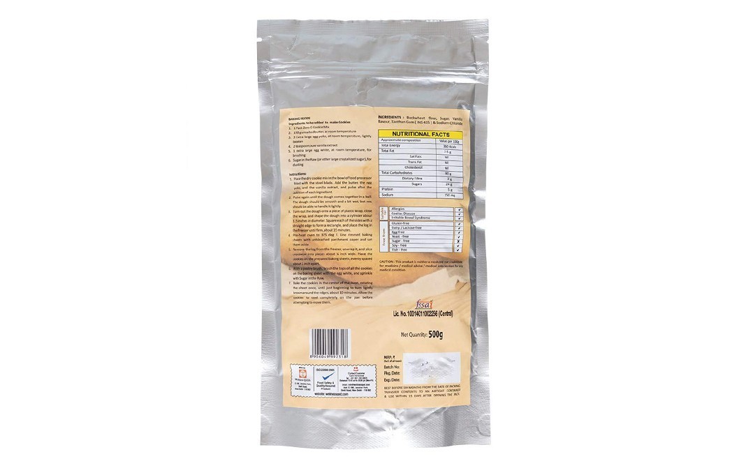 Zero-G Gluten Free Buckwheat Cookie Mix    Pack  500 grams